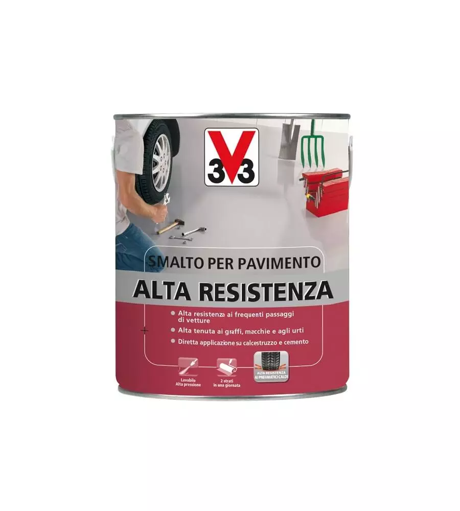 Smalto pavimenti alta resistenza - grigio scuro - litri 2,5